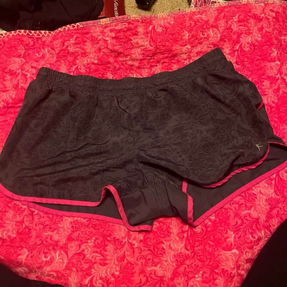 black sport shorts